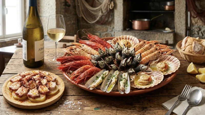 გალისიური Mariscada-ს კულტურა და ოკეანის დელიკატესების მომზადების ტრადიცია 